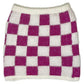 Fuzzy Checkered Skirt - DAVERRI FASHIONS