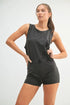 MONO B Mineral Wash Vintage Romper BLACK Rompers
