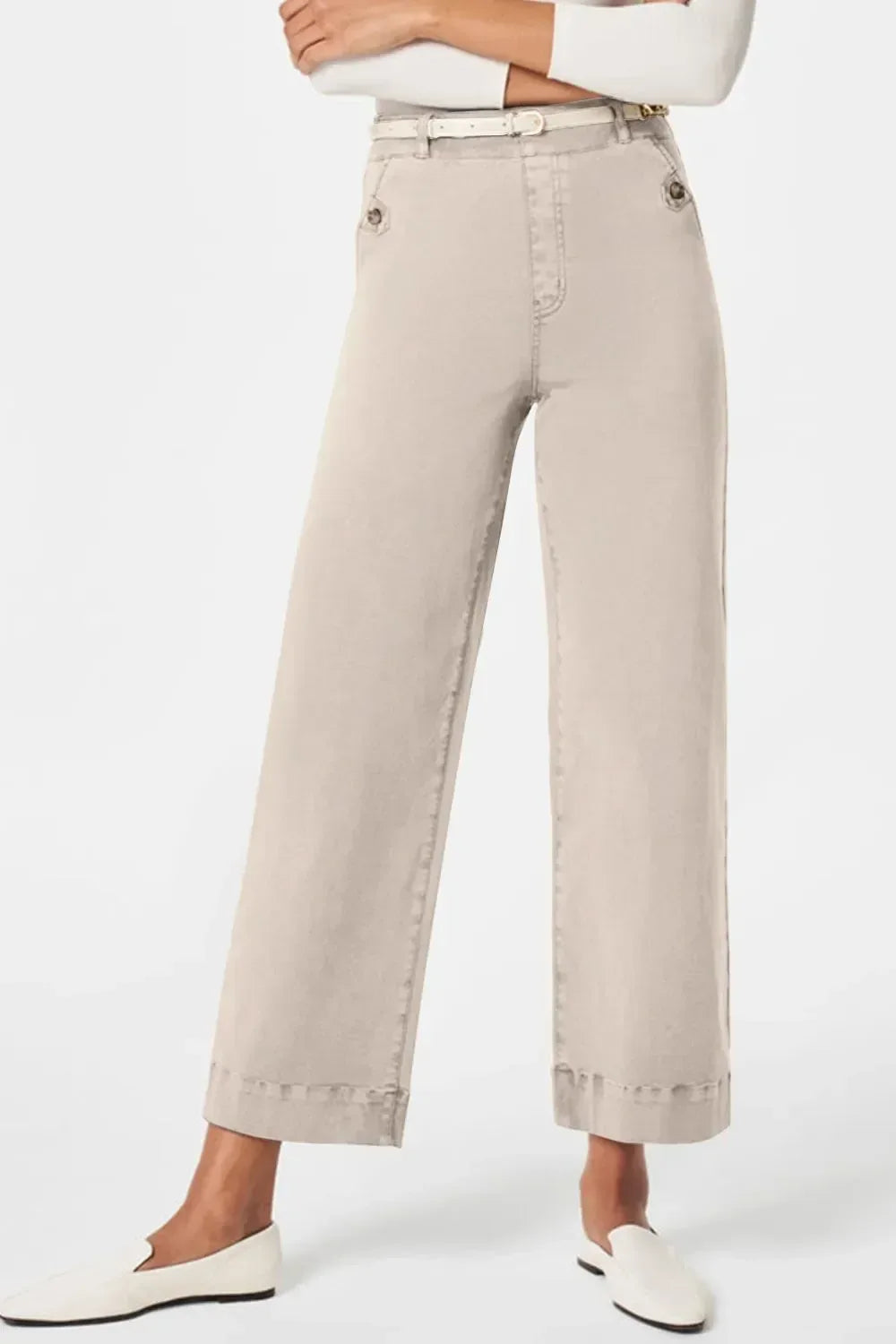 High Waist Jeans with Pockets - DAVERRI FASHIONS