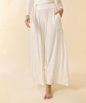 Smocked Waist Organic Bamboo Palazzo Pants Pants