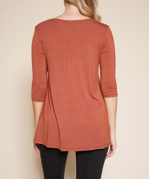 BAMBOO ELBOW TUNIC T