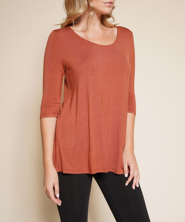 BAMBOO ELBOW TUNIC T