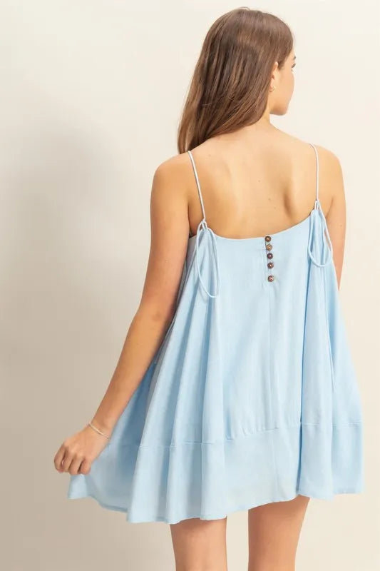 HYFVE A-Line Flowy Mini Cami Dress with Pockets Mini Dresses