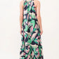And The Why Botanical Printed Halterneck Tiered Maxi Dress - DAVERRI FASHIONS