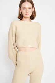 Dolman Sleeve Cropped Sweater | Sweaters Daverri Fashions