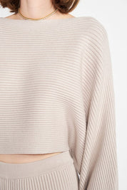 Dolman Sleeve Cropped Sweater | Sweaters Daverri Fashions