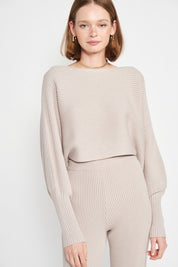 Dolman Sleeve Cropped Sweater | Sweaters Daverri Fashions