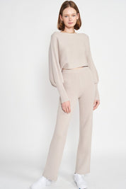 Dolman Sleeve Cropped Sweater | Sweaters Daverri Fashions