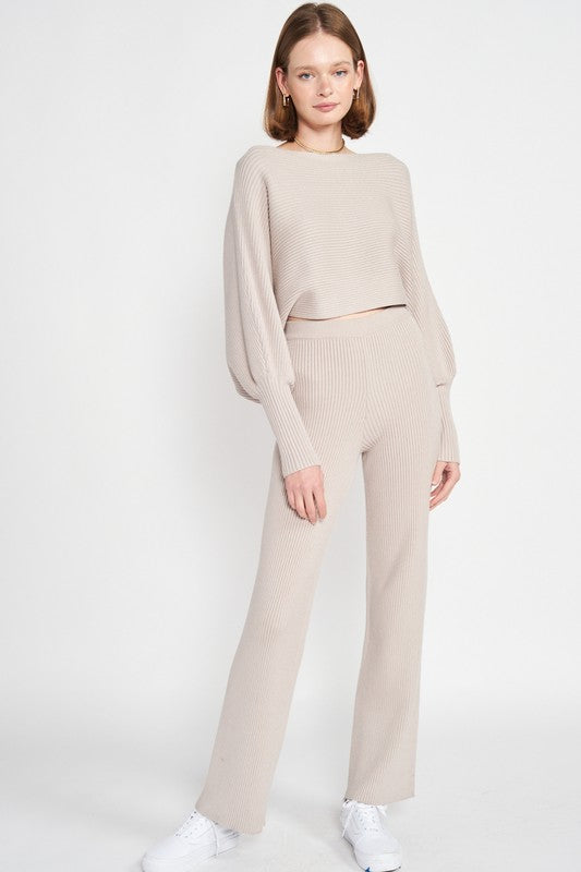 Dolman Sleeve Cropped Sweater | Sweaters Daverri Fashions