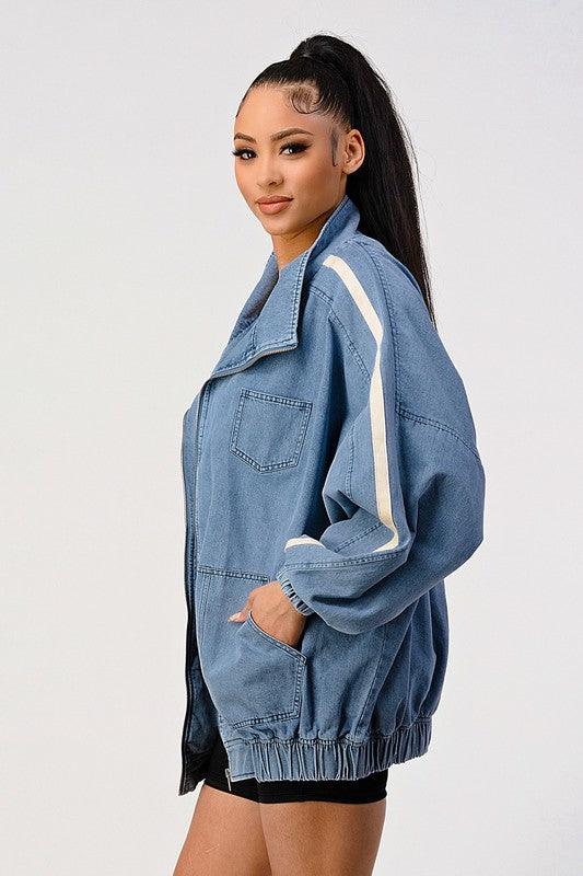 Casual Loose Fit Denim Jacket Coats & Jackets