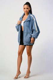 Casual Loose Fit Denim Jacket Coats & Jackets