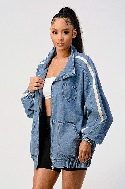 Casual Loose Fit Denim Jacket Coats & Jackets