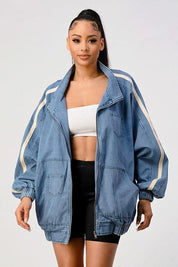 Casual Loose Fit Denim Jacket Coats & Jackets