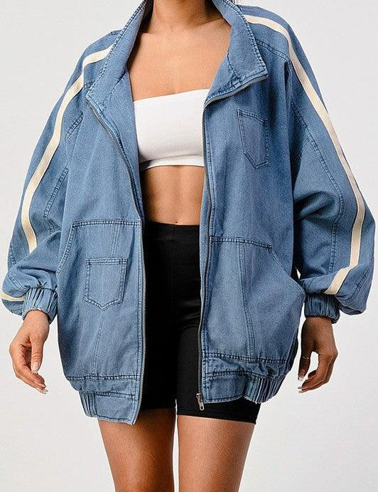 Casual Loose Fit Denim Jacket DENIM Coats & Jackets