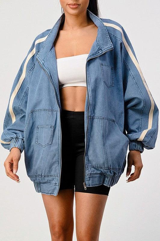 Casual Loose Fit Denim Jacket DENIM Coats & Jackets