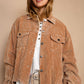 POL Oversized Frayed Edge Shacket TEDDY BEAR Shackets