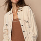 POL Oversized Frayed Edge Shacket Shackets