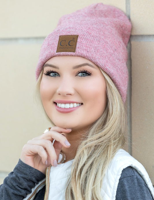 Bubble Berry OneSize CC Heathered Boyfriend Beanie | Daverri Fashions