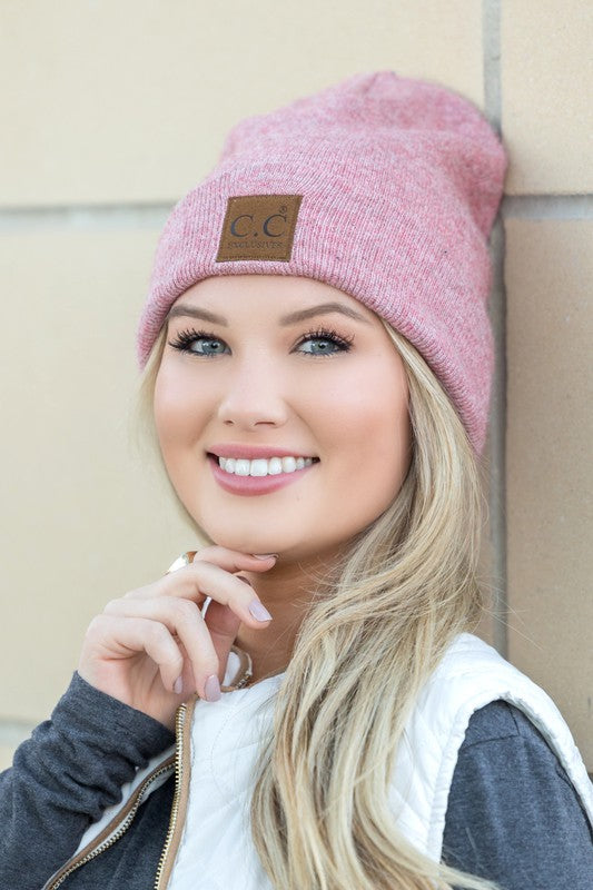 Bubble Berry OneSize CC Heathered Boyfriend Beanie | Daverri Fashions