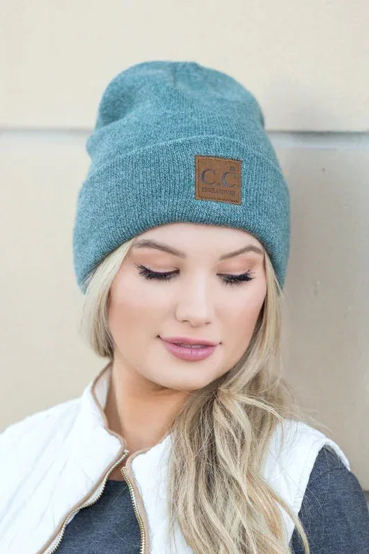 CC Heathered Boyfriend Beanie - DAVERRI FASHIONS