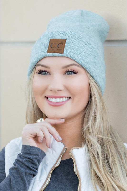 Mint OneSize CC Heathered Boyfriend Beanie | Daverri Fashions