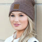 CC Heathered Boyfriend Beanie - DAVERRI FASHIONS