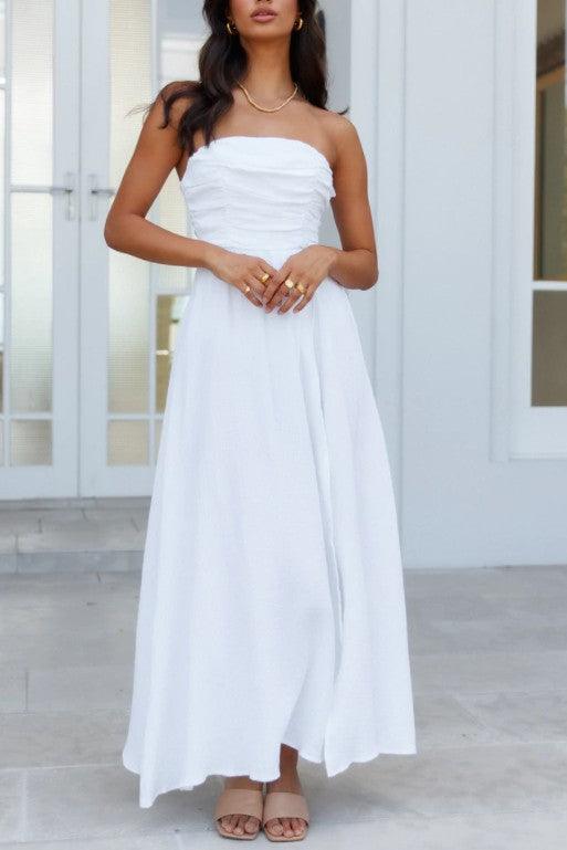 Ruched Off-Shoulder Maxi Dress Maxi Dresses