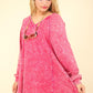 VERY J Mineral Washed Oversized A-Line Mini Dress Mini Dresses