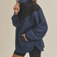 Aemi+Co Oversized Side Pockets Half Zip Pullover Jackets