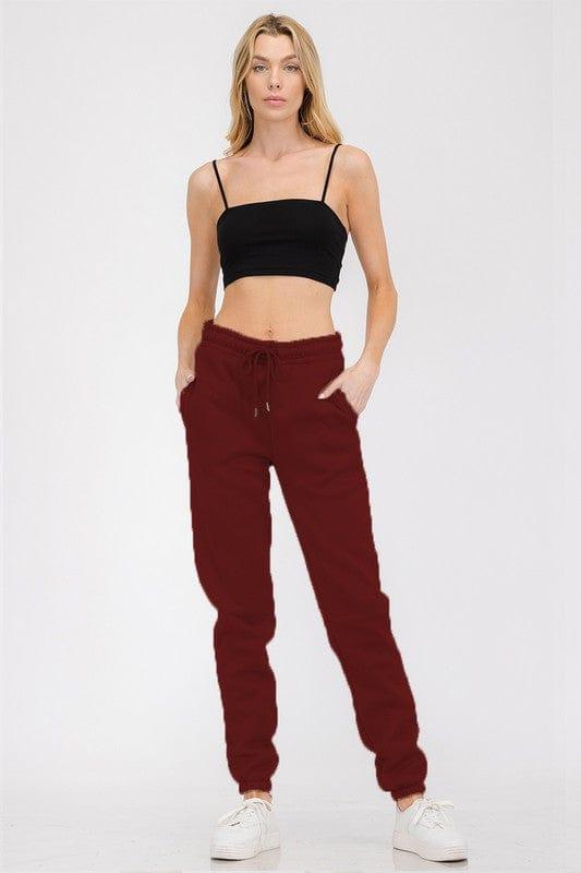 Women’s Boyfriend Jogger Sweatpants BURGUNDY Loungewear