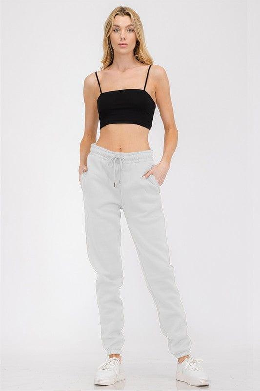 Women’s Boyfriend Jogger Sweatpants WHITE Loungewear