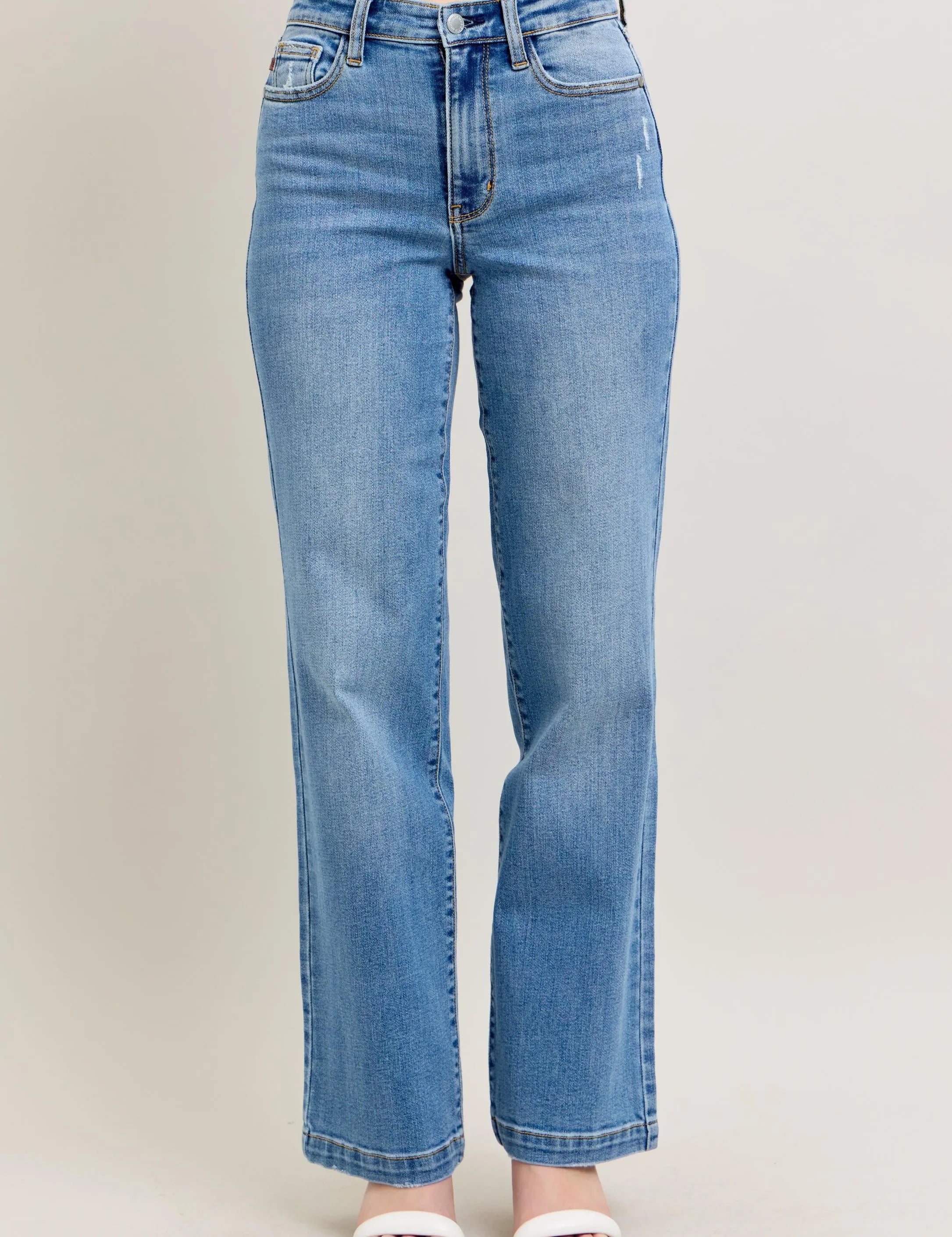 MD Judy Blue Full Size High Waist Straight Jeans Plus Size | Jeans Daverri Fashions