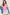 La Miel Ribbed Botton-Up Tank Top PINK Tank Tops