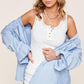 La Miel Ribbed Botton-Up Tank Top Tank Tops