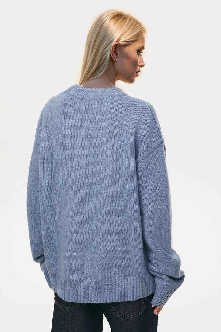 Basic Bae Round Neck Dropped Shoulder Sweater Sweaters