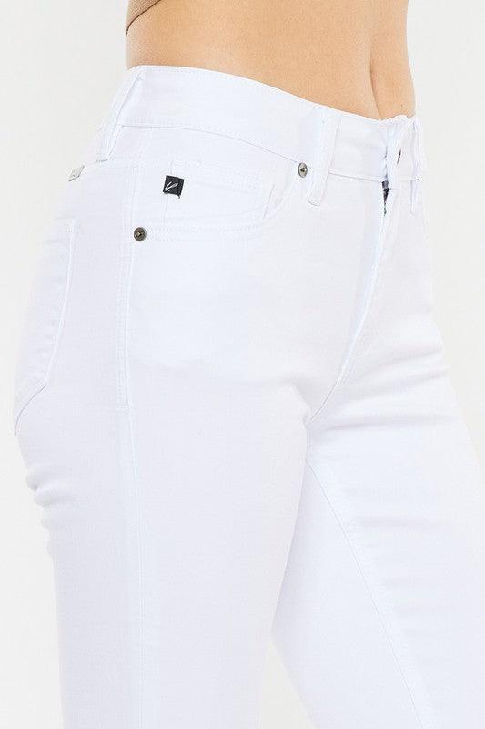 Kancan White Mid Rise Flare Jeans Jeans