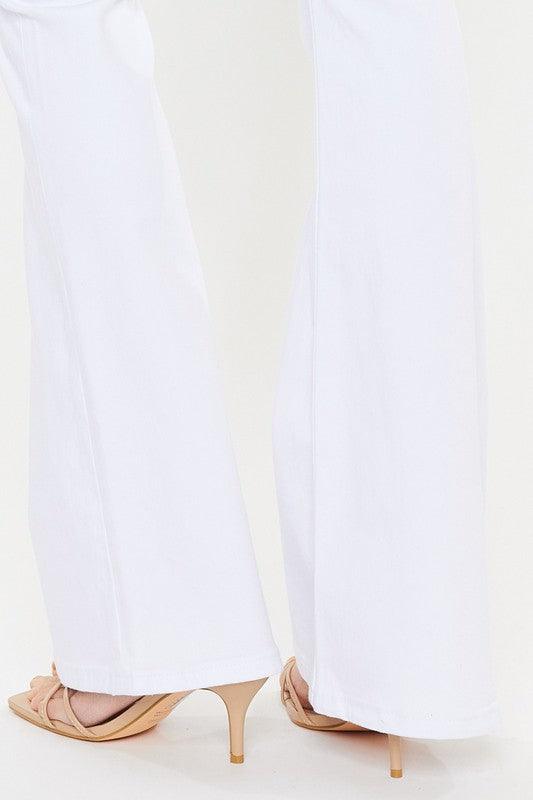 Kancan White Mid Rise Flare Jeans Jeans