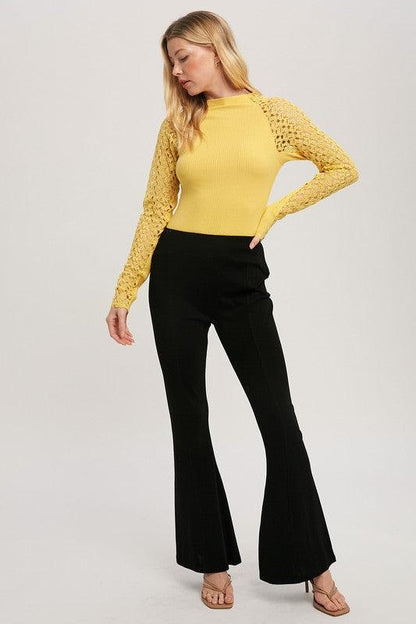 Aemi+Co Gloria High Waisted Flare Pants - DAVERRI FASHIONS