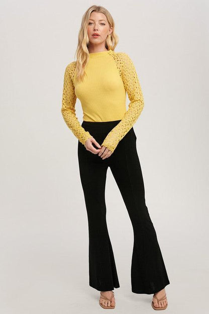 Aemi+Co Gloria High Waisted Flare Pants - DAVERRI FASHIONS