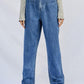 Super High Rise Pleated Mom Jeans - DAVERRI FASHIONS