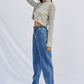 Super High Rise Pleated Mom Jeans - DAVERRI FASHIONS