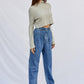 Super High Rise Pleated Mom Jeans - DAVERRI FASHIONS