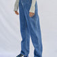 Super High Rise Pleated Mom Jeans - DAVERRI FASHIONS