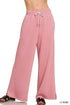 Zenana Scuba Drawstring Pants Lt Rose - DAVERRI FASHIONS