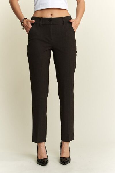 ADORA Zipper Skinny 2 Pockets Pants Pants