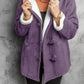 Full Size Cozy Sherpa Lined Toggle Coat with Hood Plus Size - DAVERRI FASHIONS