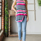 Heimish Full Size Striped Twist Knot Round Neck Tank - DAVERRI FASHIONS