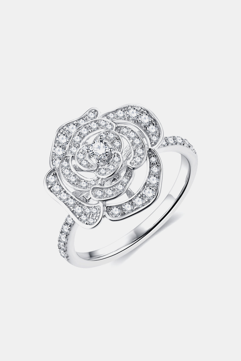 Moissanite Flower Shape Ring | Rings Daverri Fashions