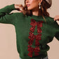 SO ME Sequins Bow Ribbon Embellished Christmas Sweater - DAVERRI FASHIONS