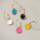 Smiley face charm hoop earrings Earrings